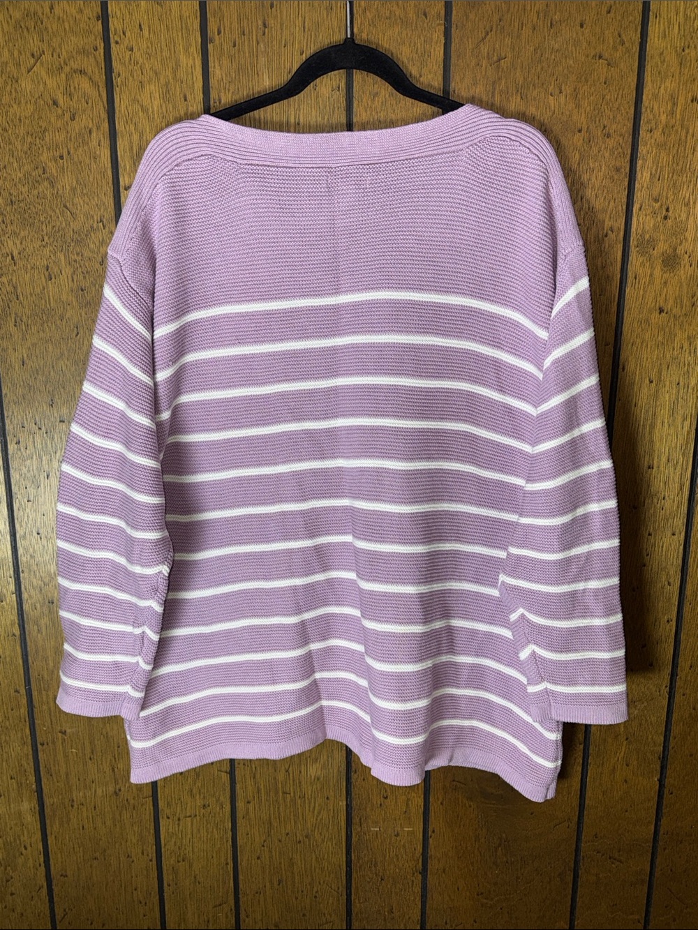 Croft & Barrow Soft Lilac Knit Sweater - Picture 3 of 5